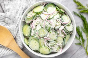 Creamy Cucumber Salad Recipe | The Keep At House Chef